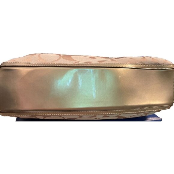 Coach J1220 Gallery Tote Authentic Entrupy Certified Signature Jacquard &Leather - Picture 6 of 10